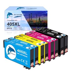 GoToners 405XL Ink Cartridges Multipack Replacement for Epson 405 Ink Cartridge Compatible for Epson Workforce WF-3820 WF-4820 WF-7830 WF-4830 WF-7840 WF-3825 WF-4825 (8 Pack)