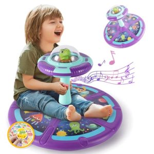 Dinosaur Sit and Spin Toy with 60 Stickers