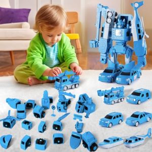 26PCS Magnetic Transforming Engineering Car Assembled Toy