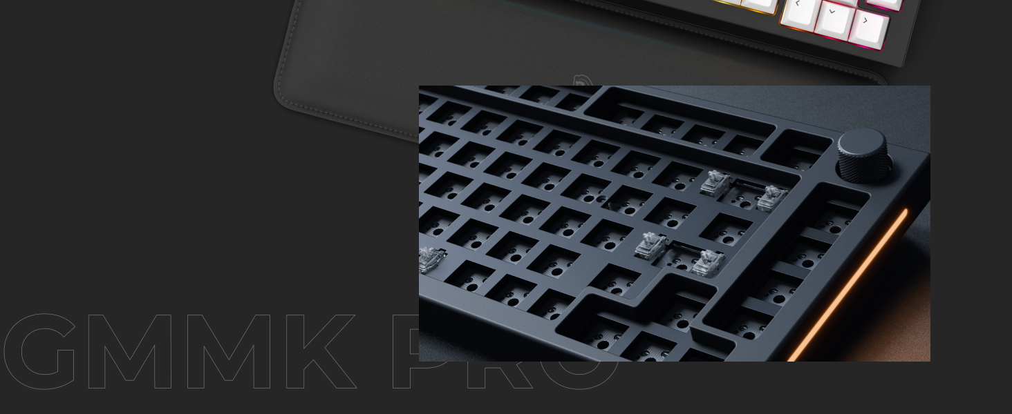 Glorious Gaming GMMK PRO 75% - Modular Mechanical Gaming Keyboard, TKL, 1.5kg Frame, Customisable