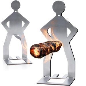 Funny Hot Dog Grilling Rack - BBQ Accessories Sausage Stand Grill Tool Mens Gifts