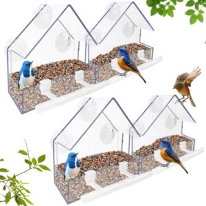 WLLKOO Window Bird Feeder 4 Pack