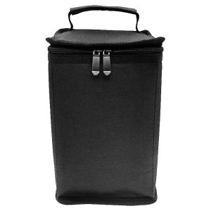 ASIEIT Fuel ​Cylinder Storage Bag 600D Oxford Cloth Butane Fuel Canister Cover Anti-Collision Camping Lantern Gas Bag with Handle for Outdoor Camping Cooking Travel Picnic (Black Small)