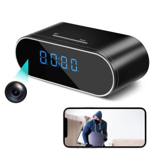 WiFi Spy Camera Clock 1080P HD Hidden Camera Wireless Small Hidden Camera for Home Security Mini Indoor Secret Surveillance Camera Nanny Cam with APP Control Night Vision and Motion Detectio