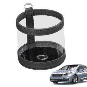 Multifunctional Car Vent Organizer - PU Leather Air Outlet Dashboard Box Bag with Hook | Hanging Storage Pocket for Key