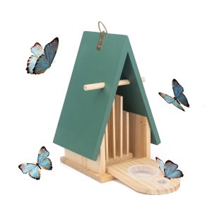 Butterfly House and Feeder for Garden | Butterfly Attractor | Butterfly Feeders for Outdoors Hanging | Attracts Butterfies - Green Garden Deco