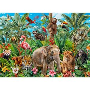 Jigsaw Puzzles for Adults 1000 Piece Jigsaw Puzzles for Adults Educational Game Challenge Toy 1000 Pieces Puzzles for Adults Kids.Educational Games Home Decoration.Theme: Animal Family
