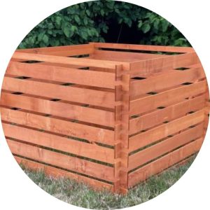 700L Wooden Composter - Efficient Garden Waste Bin with Slatted Design