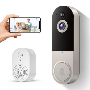 SUNNYJANE 1080P Wireless Video Doorbell Camera with Ring Chime