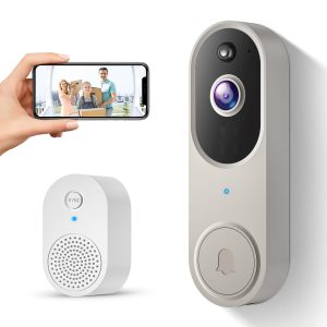 SUNNYJANE 1080P Smart Video Doorbell Camera Wireless with Ring Chime