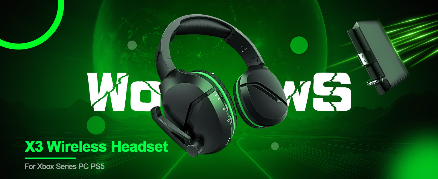 Wireless Gaming Headset for Xbox Series X|S Xbox One PS5 PC Mac Bluetooth Over Ear Gaming Headphones