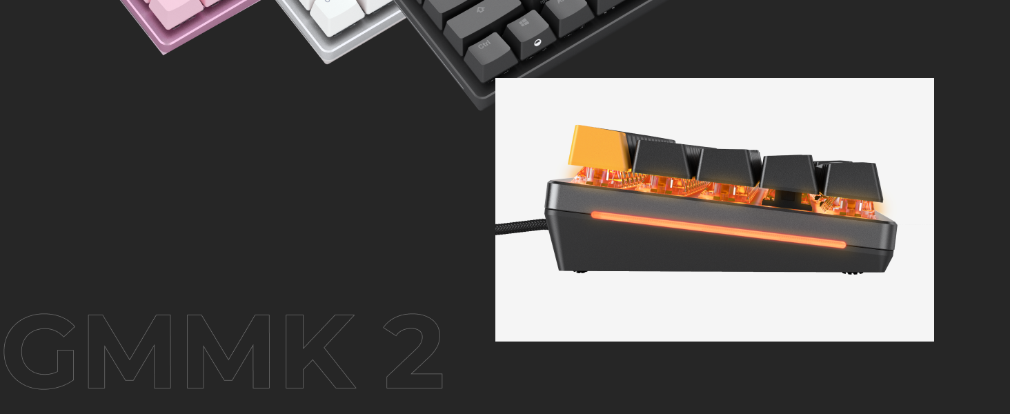 Glorious Gaming GMMK 2 Compact (65%) - Mechanical Gaming Keyboard, Aluminium Frame, Customisable