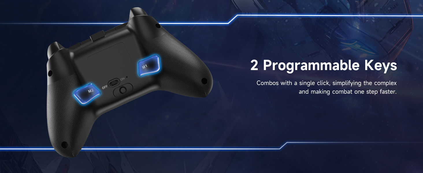 PC Controller Enhanced Wireless Bluetooth Controller with Hall Joysticks Hall Triggers