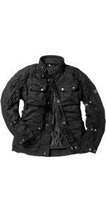 Black Bowland Wax Waxed Motorcycle Motorbike Jacket