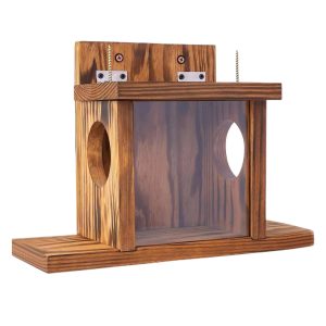 Wood Squirrel Feeder - Squirrel Feeding Box |Wood Squirrel Feeder