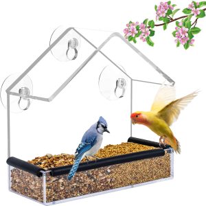 NEKOSUKI Window Bird Feeder with Strong Suction Cup