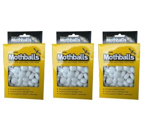 3 X Moth Balls - Original Old Fashioned Effective Moth Repellent for Closets