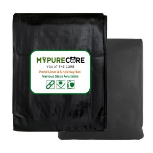 MYPURECORE Pond Liner & Underlay Set – 3m x 3m - HDPE Material