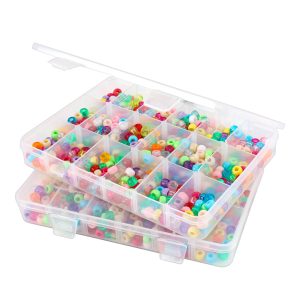 2pcs Plastic Stackable Organizer Container