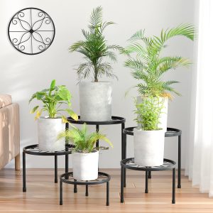 Jeackcelle 5 Pack Metal Plant Stands