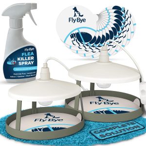 Fly-Bye Flea Spray Bottle with Flea Trap - The Ultimate Solution for Flea Treatment in The House - Plant based & Pesticide Free for Indoor & Outdoor Use - Flea Spray for The Home