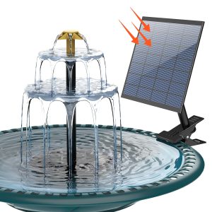 SUJFEE 2.5W Solar Bird Bath Fountain
