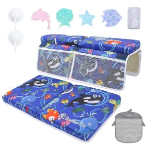 Maciun Baby Bath Kneeler and Elbow Rest Pad Set