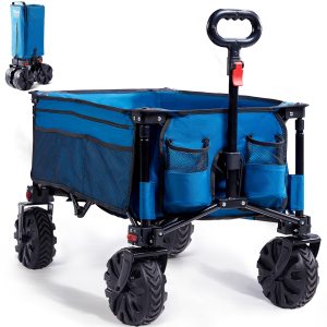 TIMBER RIDGE Beach Trolley Cart with Detachable Wide Wheels 100kg Capacity