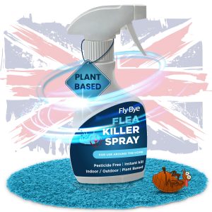 Fly-Bye Flea Spray Bottle - Plant based & Pesticide Free Flea Spray for the Home - Flea Treatment for House For Indoors & Outdoor use - Flea Spray for Dogs & Cats