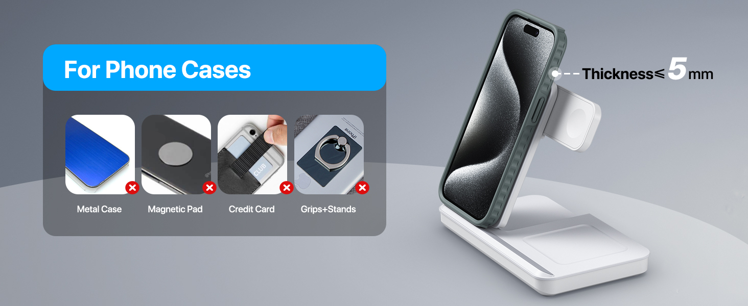 foldable wireless charger dock