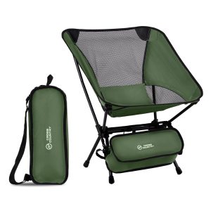 CROSS COUNTRY Lightweight Camping Chair - Portable & Collapsible Outdoor Chair | Sturdy & Foldable Beach Chair for Adults with Storage Bag for Camping