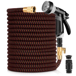 BUICXJKZ Expandable Garden Hose 100ft -Lightweight Hose Pipe with 10 Spray Nozzle