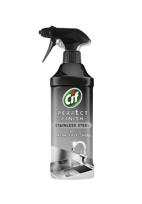 Cif Stainless Steel removes stubborn dirt
