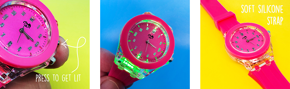 tinc watch led time date adjustable strap