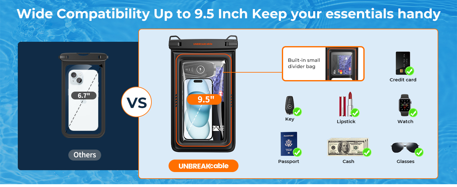 Large Waterproof Phone Pouch Floating