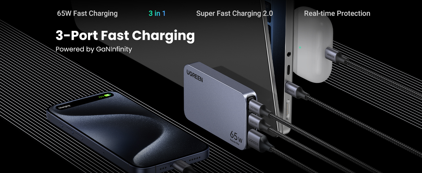 3-port fast charging