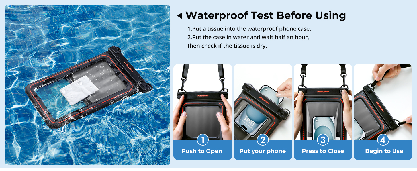 Large Waterproof Phone Pouch Floating