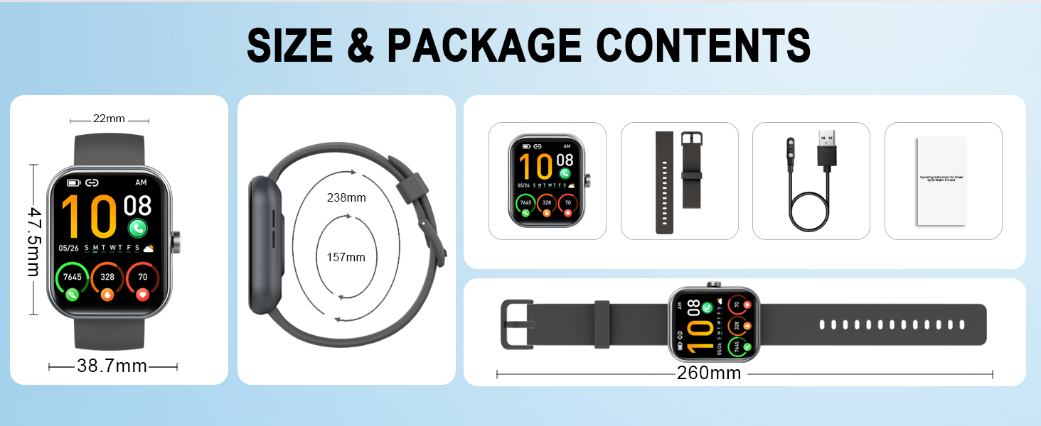 Coucur Smart Watch for Men Women