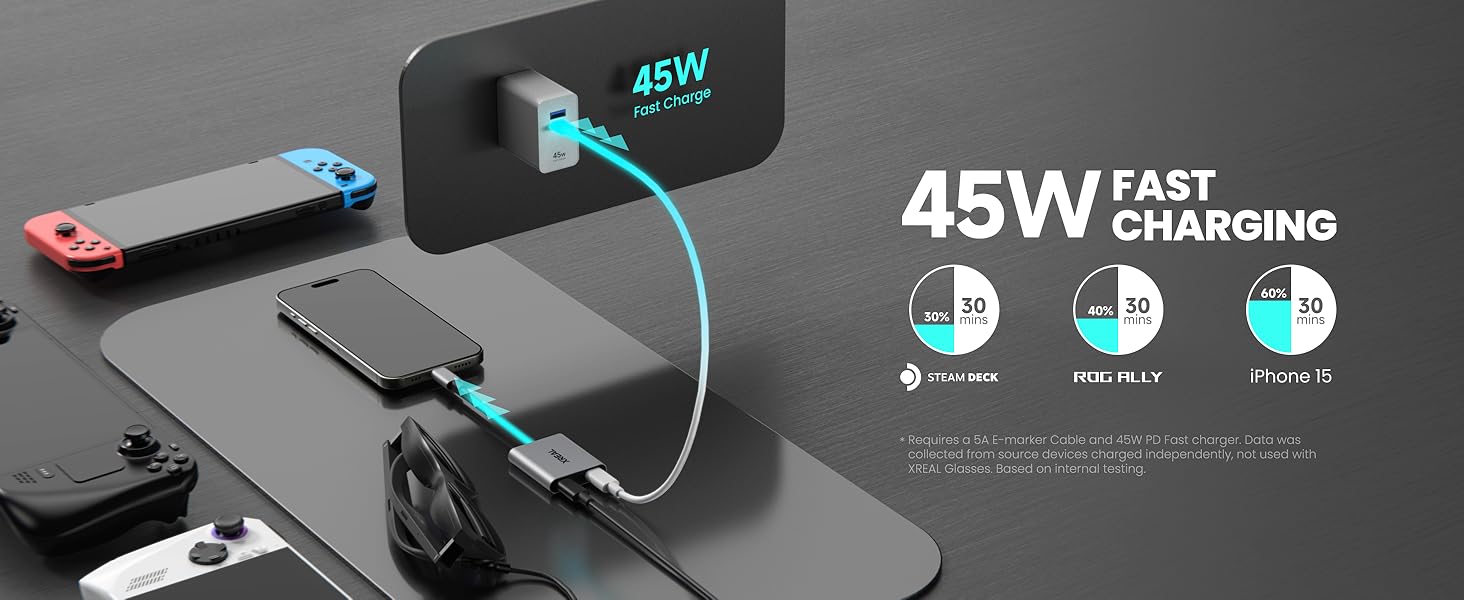 Xreal hub fast charing