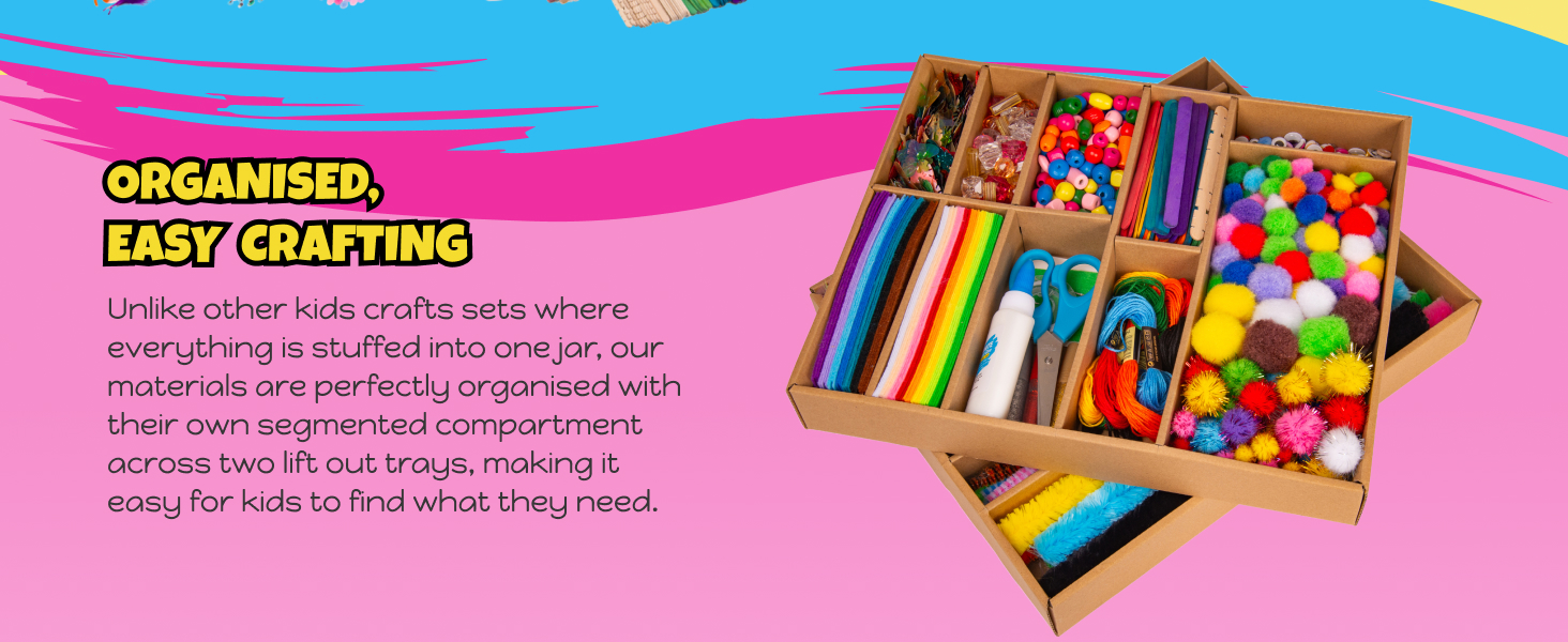 Artworx Mega Arts Crafts Chest over 3000 pieces ages 3 years old kids gift