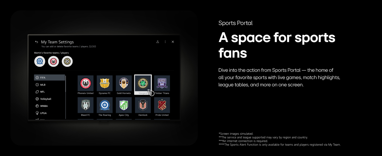 A space for sports fans