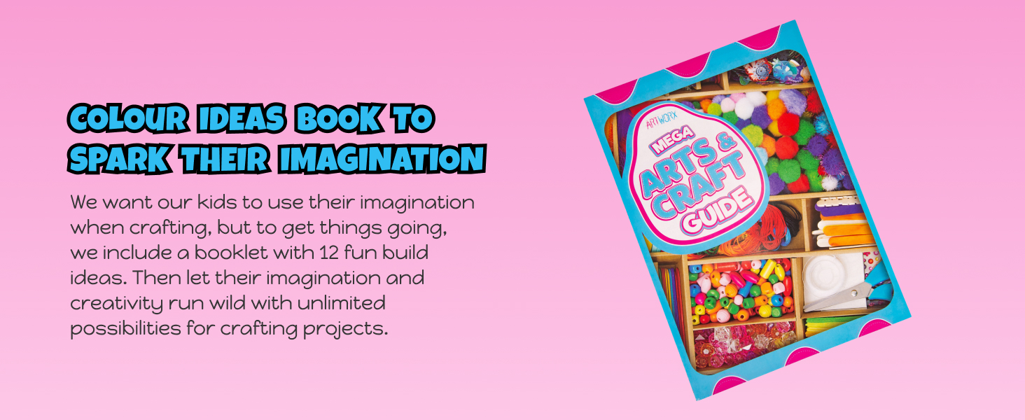 Artworx Mega Arts Crafts Chest over 3000 pieces ages 3 years old kids gift