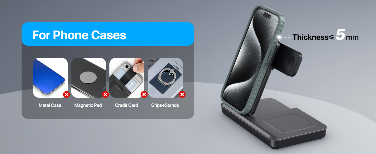 foldable wireless charger dock