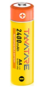2400mah AA rechargeable batteries