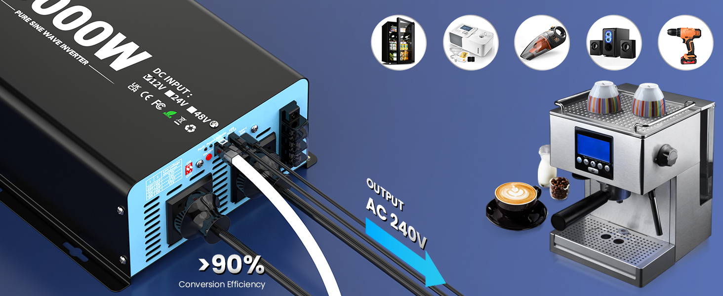 3000w Pure Sine Wave Inverter Power Inverter 12V to 240V