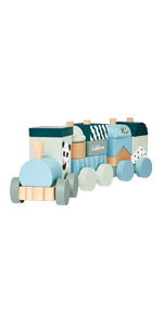 Panda wooden train