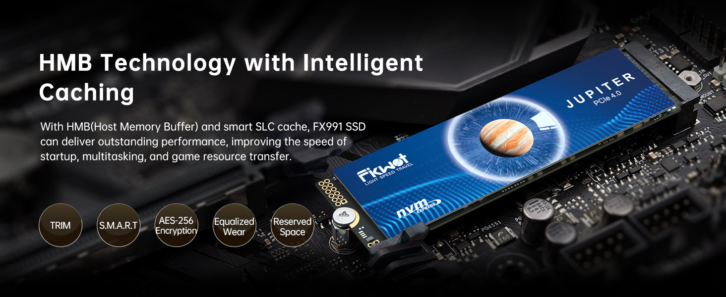 Fikwot FX991 NVMe SSD M.2 SSD 7300MB/s M.2 2280 NVMe SSD PS5 SSD