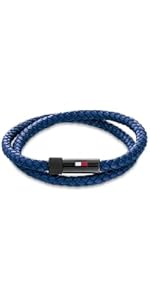 Tommy Hilfiger Jewelry Men's Leather Bracelet Blue - 2790613S