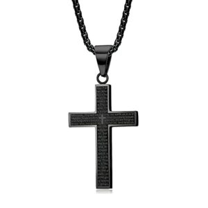 MERTTURM Stainless Steel Cross Necklace for Men