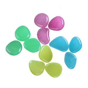 Qurygin Glow In The Dark Pebbles - Moonlight Garden Stones Plant Decorations | 200 Decorative Stones Glow In The Dark Pebbles Small Pebbles For Yard